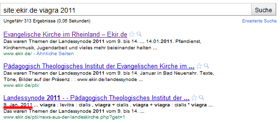 Das vermeindliche Resultat vom Januar 2011...