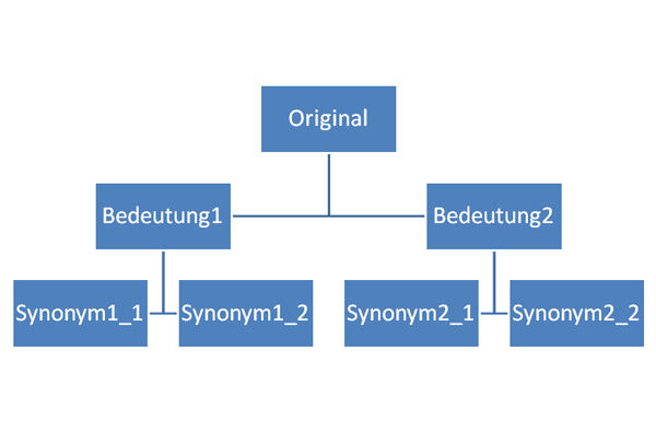 Synonymwörterbuch Aufbau Schema für das Synonymwörterbuch