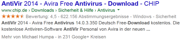 Application Rich Snippets live in den SERPs