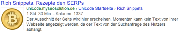 Rezept Rich Snippets im Rich Snippet Testing Tool